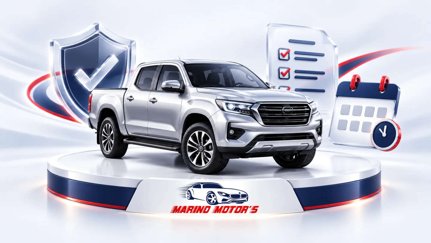 Ilustración Marino Motors: vehículo, protección e historial de mantenimiento